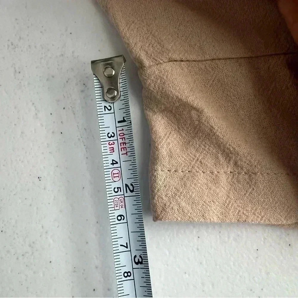 Emery Rose Neutral Color Romper Sides Pockets  Patch Pocket Back V-Neckline 2XL - Picture 10 of 13